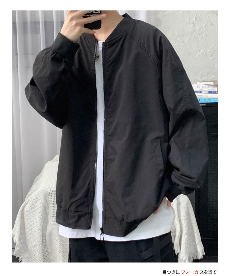 Voguable Men's Bomber Streetwear Jacket 2022 New Hip Hop Loose Pilot Male College Style Clothing Plus Size Casual Fashion Baseball Coats voguable