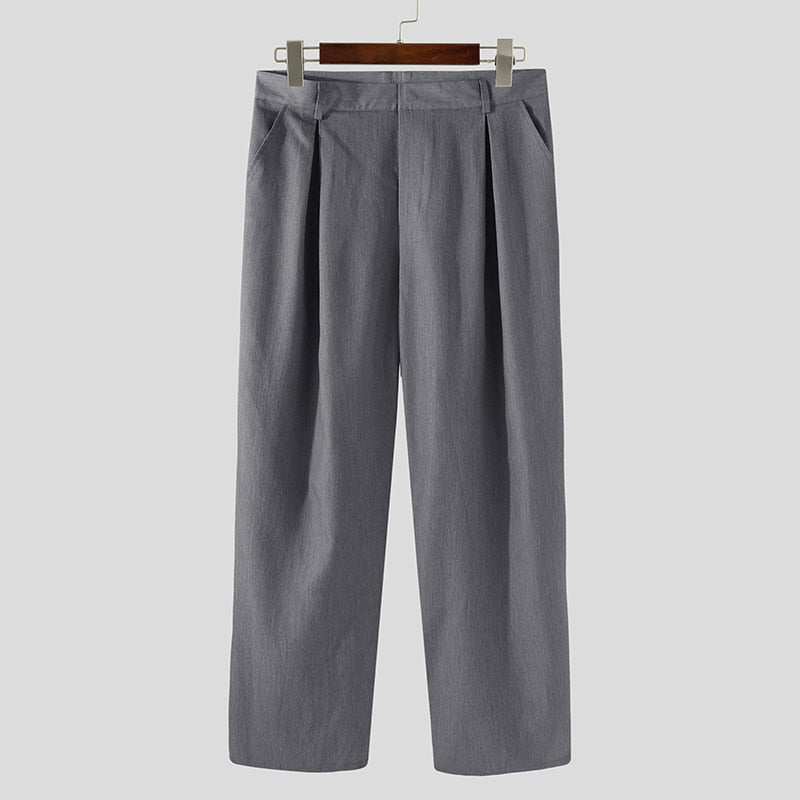 Voguable Men Straight Pants Joggers Streetwear Solid Color Loose Korean Fashion Casual Trousers Men 2022 Pantalones Hombre S-5XL voguable