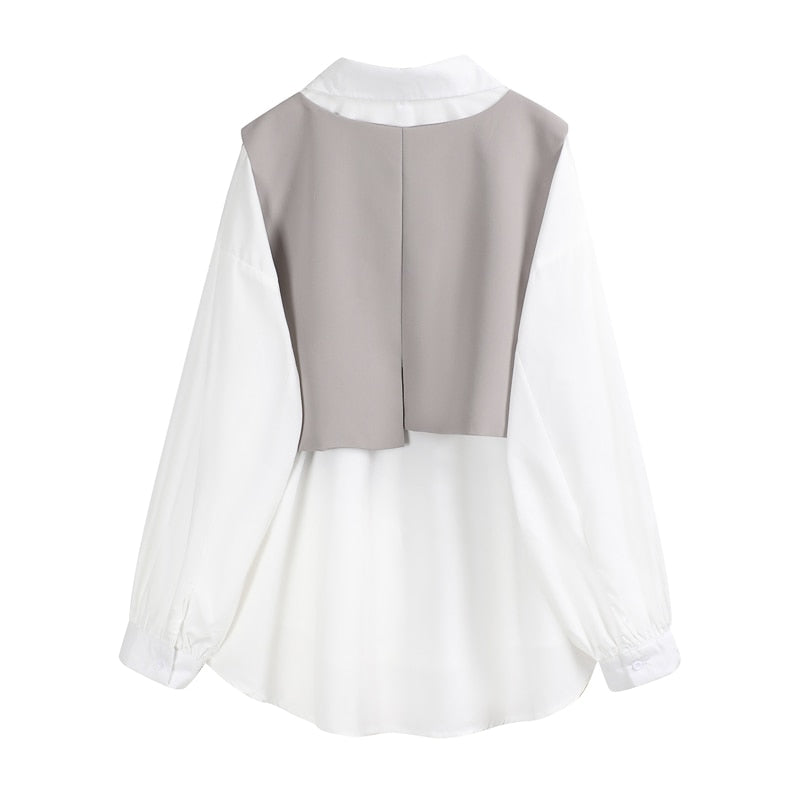 Voguable Woman Blouses 2020 Spring Autumn Fashion Vintage Design Korean Turn Down collar Cardigan Long Sleeve Loose Women Shirts Tops voguable