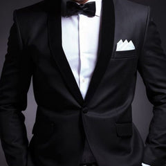 Voguable Black Wedding Tuxedo for Groom 2 Piece Slim Fit Men Suits Set Shawl Lapel Custom Prom Business Boyfriend Jacket with Pants 2022 voguable