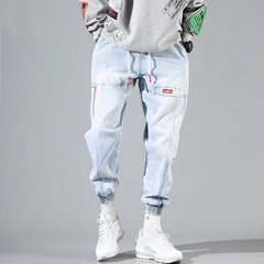 Voguable Hip Hop Streetwear Harem Jeans Pants Men Loose Joggers Denim Casual Sweatpants Korea Ankle length Trousers voguable