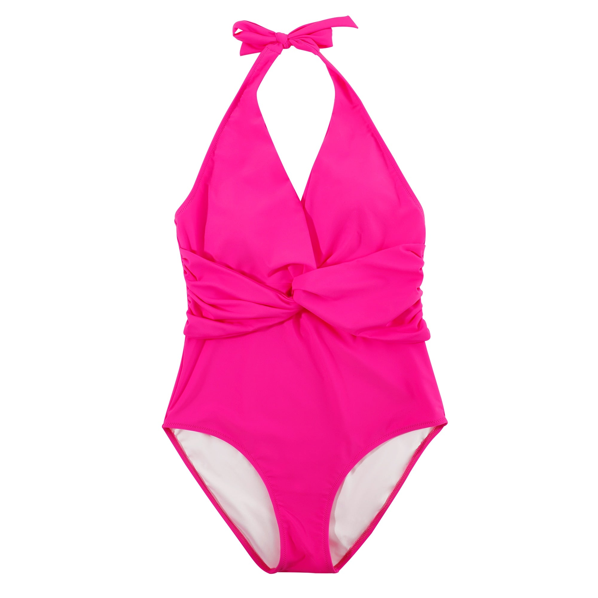 Voguable One Piece Swimsuit Women Solid Bathing Suit Halter Bodysuit Push Up Swimsuit Monokini Beachwear Plus Size Swimwear Tankini 2022 voguable