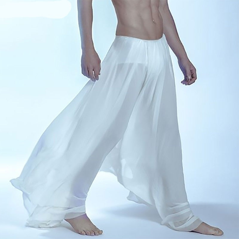 Voguable American Style Men's Fashion Pantalons Loose Comeforable Long Pants Casual Streetwear Micro-transparent Pantalons S-5XL voguable
