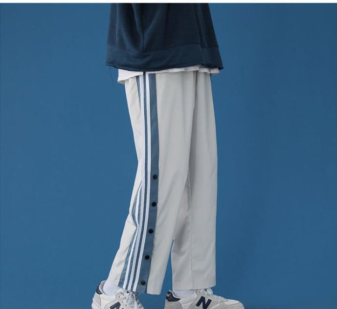 Voguable Fashion Streetwear Joggers Men Sweatpants Breasted Korean High Street Straight Trousers Plus Size Loose Couple Casual Pants voguable