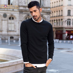 Voguable Autumn winter clothing  Solid color Men¡®s sweater stretch Couple pullovers fashion warm sweaters top plus size YYZ-2209 voguable