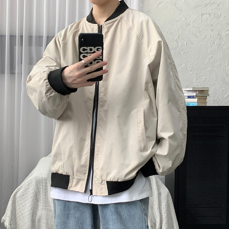 Voguable Men's Bomber Streetwear Jacket 2022 New Hip Hop Loose Pilot Male College Style Clothing Plus Size Casual Fashion Baseball Coats voguable