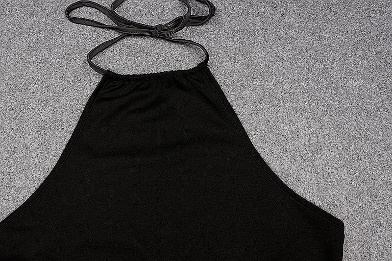 Voguable Sexy Cut Out Backless Halter Split Maxi Dress Elegant Fashion Outfits Sleeveless Women Long Dresses Party Vestido voguable