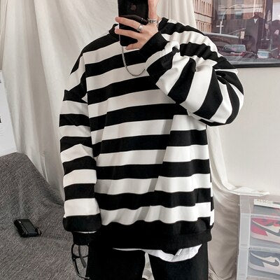 Voguable New Sweatshirts Men Classic Striped Hoodies Male Sweatshirt Hip Hop Hoodie Sweatshirts Men Clothes Casual Man Hoodies Streetwear voguable