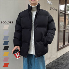 Voguable Thicken Warm Jackets Mens 2022 Winter New Japanese Street Unisex Loose Hip Hop High Street All-match Stand Collar Puffer Jackets voguable