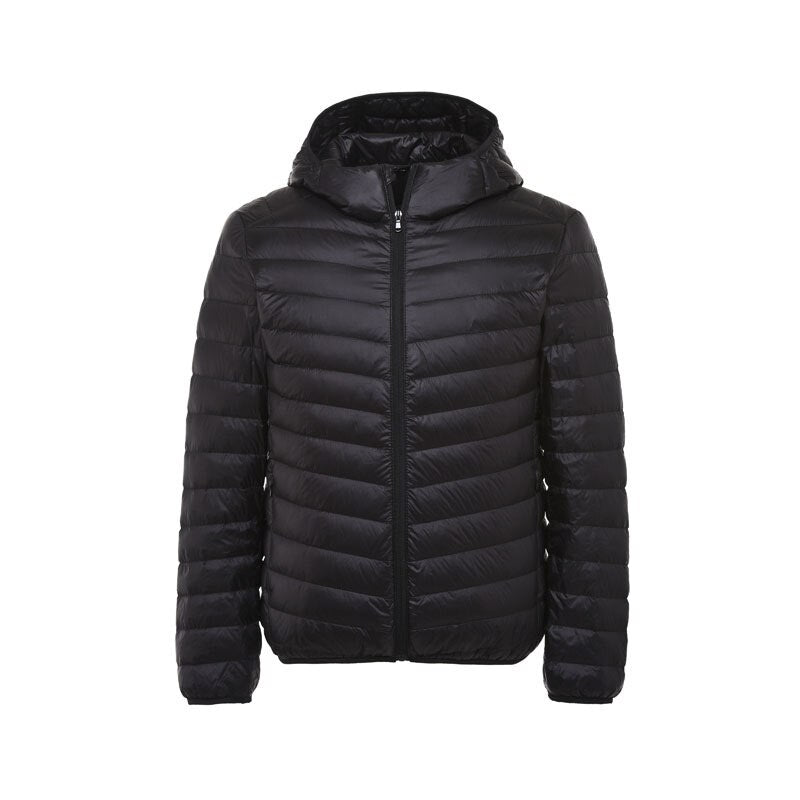Voguable Winter Autumn Winter Down Jacket Men's Lightweight FashionTrend Hooded And Thickened White Down Men's Coat voguable
