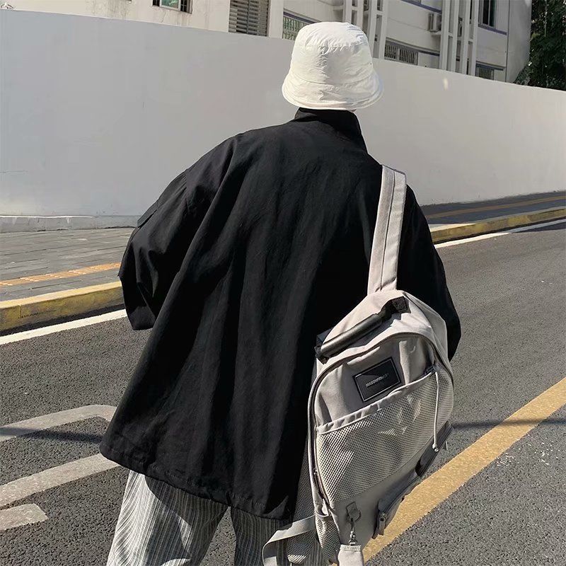 Voguable Spring Autumn Workwear Jacket Men's Casual All-match Trend Handsome Loose Trend Hong Kong Style Japan Harajuku Varsity Jacket voguable