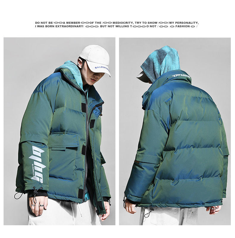 Voguable Winter Down Jacket Men Casual White Duck Down Jacket Man Stand Collar Parka Male Hip Hop Overcoat Thermal Windproof Outwear Coat voguable