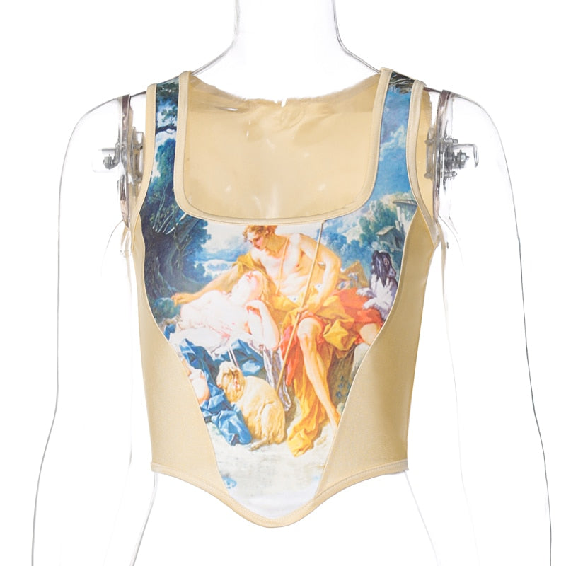 Sweet Cartoon Graphic Crop Top Women T-Shirts Autumn Winter Chic Street Casual Wear Christmas Party Tees Female voguable