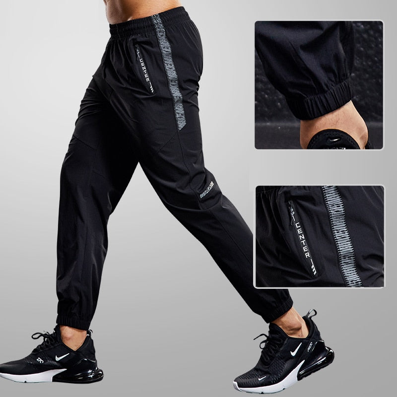 Voguable  Quick Drying Sport Pants Men Running Pants With Zipper Pockets Training Joggings Sports Trousers Fitness Casual Sweatpants voguable