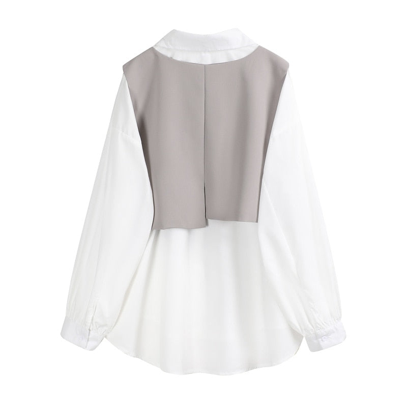 Voguable Woman Blouses 2020 Spring Autumn Fashion Vintage Design Korean Turn Down collar Cardigan Long Sleeve Loose Women Shirts Tops voguable