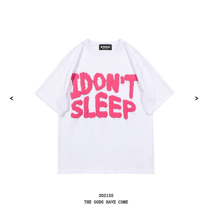 Voguable Men Streetwear Harajuku Hip Hop Letter Foaming Printing T Shirt Summer Short Sleeve 100% Cotton Casual T Shirts Couples Tops Tee voguable