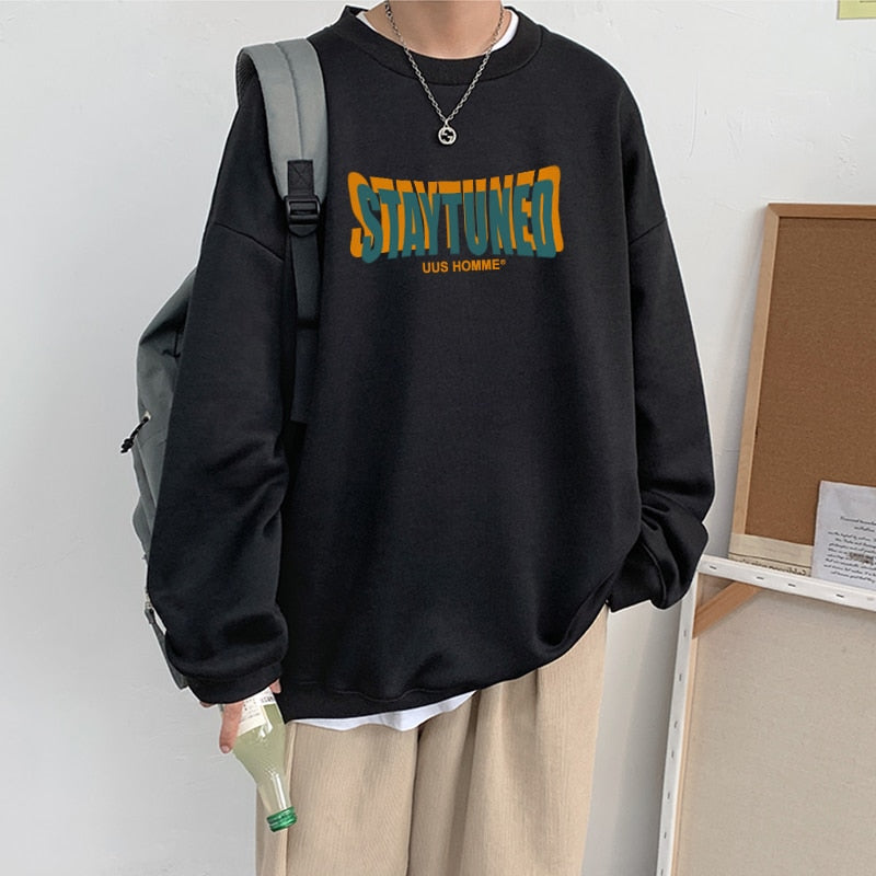 Voguable Spring Men Casual Sweatshirts Harajuku 1997 Printed Men Oversized Hoodies 2021 Korean Man Casual Loose Pullovers voguable
