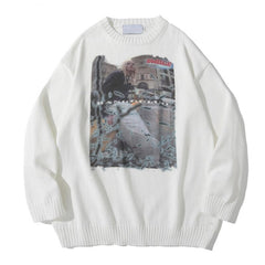 Voguable Una Reta Sweater Men New Arrivals Hip Hop Harajuku Sweater Streetwear Men Casual Loose Pullover Tops Autumn Winter Man Sweater voguable