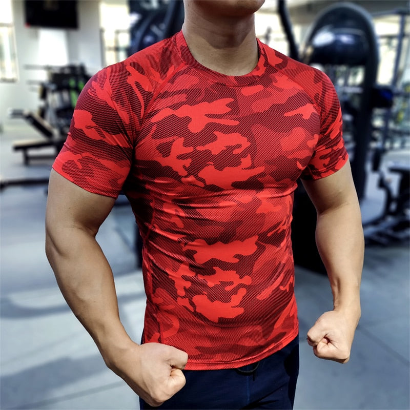 Voguable Men Running Compression T-shirt Short Sleeve Sport Tees Gym Fitness Sweatshirt Male Jogging Tracksuit Homme Athletic Shirt Tops voguable