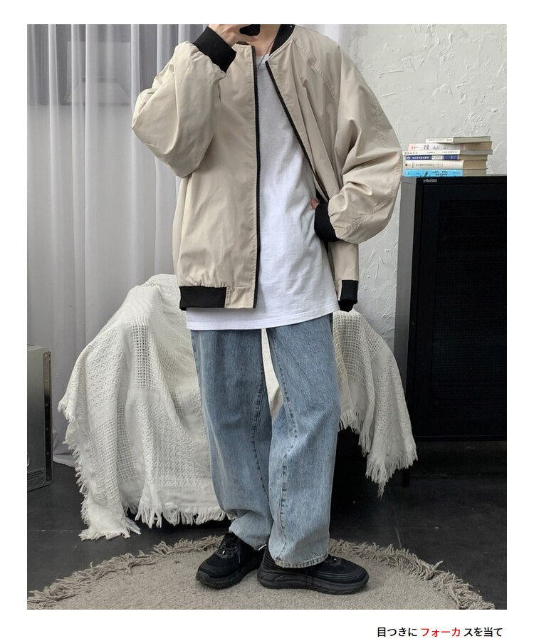 Voguable Men's Bomber Streetwear Jacket 2022 New Hip Hop Loose Pilot Male College Style Clothing Plus Size Casual Fashion Baseball Coats voguable