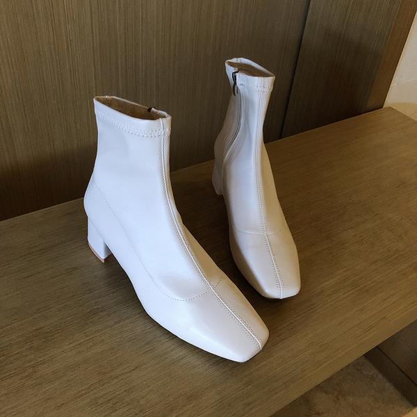 Shoes  White Ankle Boots Winter Footwear Clogs Platform Boots-Women Zipper Luxury Designer Low 2020 Med Fashion Rubber Autumn voguable