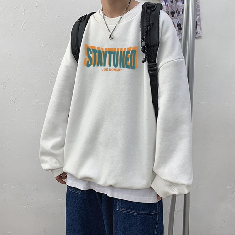 Voguable Spring Men Casual Sweatshirts Harajuku 1997 Printed Men Oversized Hoodies 2021 Korean Man Casual Loose Pullovers voguable