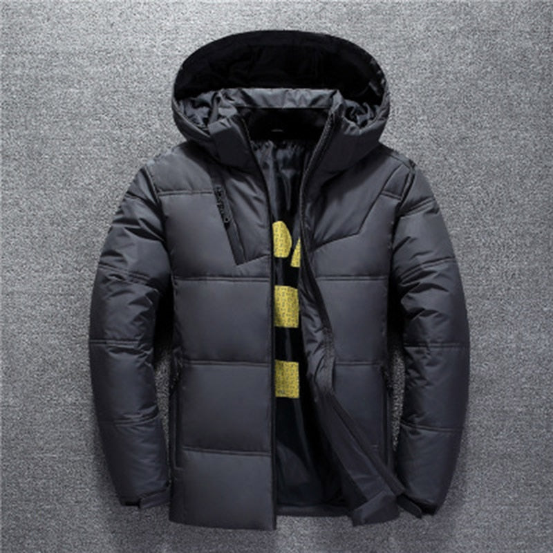 Voguable Winter Jacket Mens High Quality Thermal Thick Coat Snow Red Black Parka Male Warm Outwear White Duck Down Jacket Men voguable