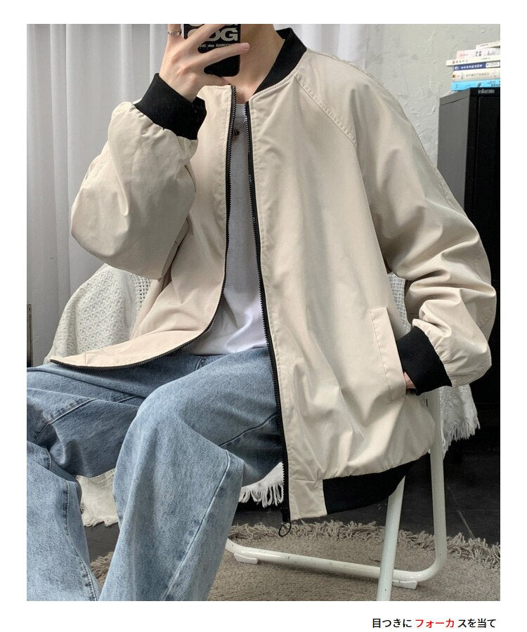 Voguable Men's Bomber Streetwear Jacket 2022 New Hip Hop Loose Pilot Male College Style Clothing Plus Size Casual Fashion Baseball Coats voguable