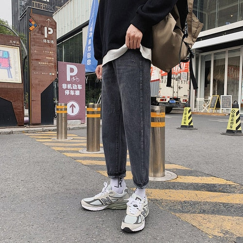 Voguable  Summer Slim Fit Jeans for Mens Streetwear Korean Designer Regular Distressed Denim Slim Homme Pants Hip Hop Hole Jeans Trousers voguable