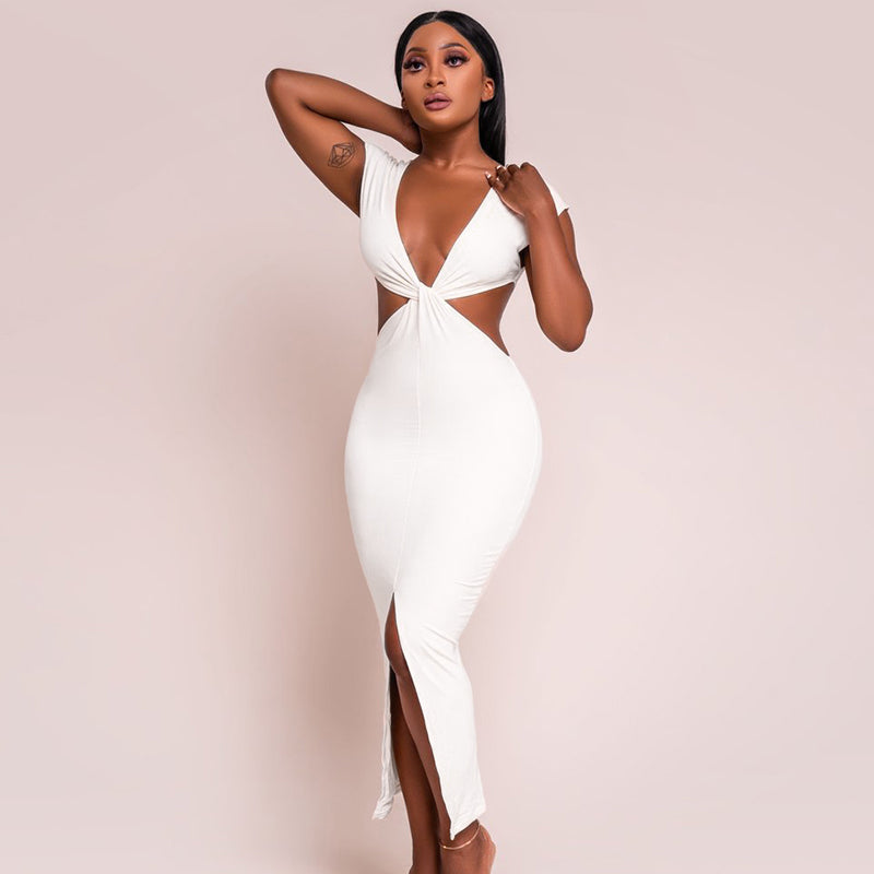 Voguable 202 Sleeveless Backless Hollow Up Sexy Long Dress Summer Women Fashion Streetwear Outfits Solid Club Clothing Y2K voguable
