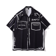 voguable  Full Printed Vintage Men's Shirt Thin Material Streetwear Shirts for Men voguable