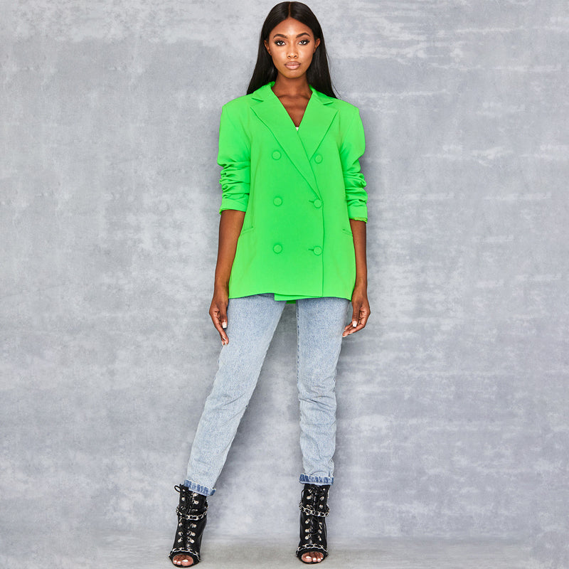 Voguable  long sleeve pure oversize coat blazer autumn winter women streetwear outfits windbreaker female tops voguable