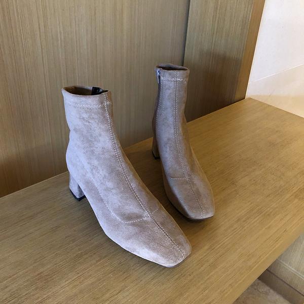 Shoes  White Ankle Boots Winter Footwear Clogs Platform Boots-Women Zipper Luxury Designer Low 2020 Med Fashion Rubber Autumn voguable