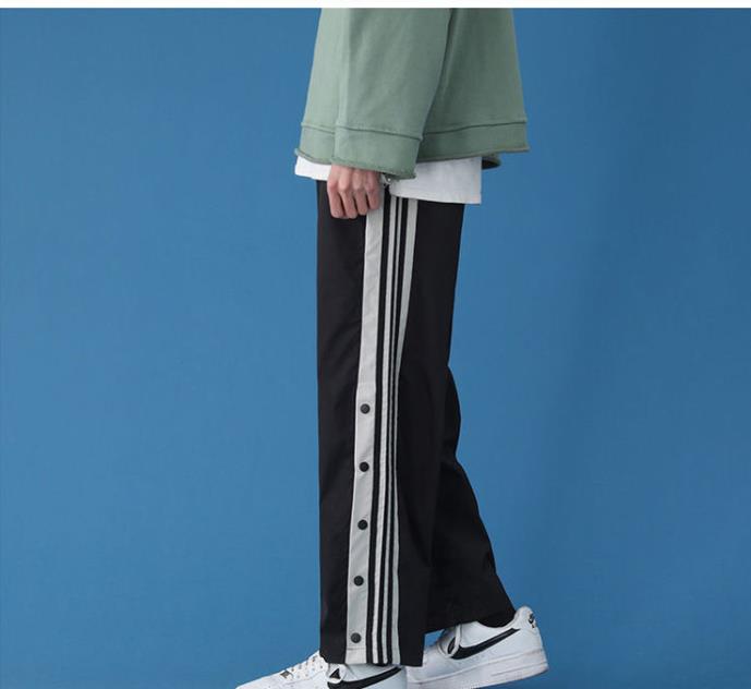 Voguable Fashion Streetwear Joggers Men Sweatpants Breasted Korean High Street Straight Trousers Plus Size Loose Couple Casual Pants voguable