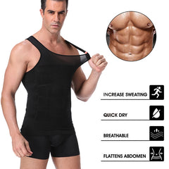 Voguable Be-In-Shape Men Slimming Body Shaper Waist Trainer Vest Tummy Control Posture Shirt Back Correction Abdomen Tank Top Shaperwear voguable