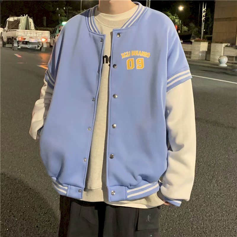 Voguable Jacket Men's Autumn Spring Thickened New Jacket Hong Kong Style Loose Baseball Uniform Korean Student Jacket Streetwear Top voguable