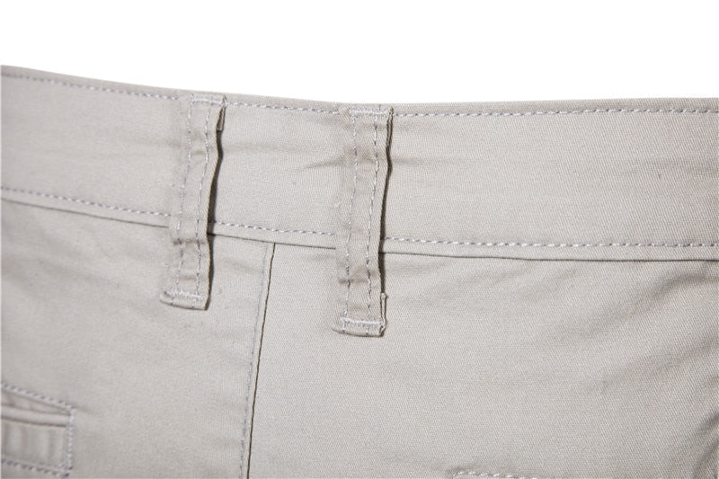 Voguable 2022 New Summer 100% Cotton Solid Shorts Men High Quality Casual Business Social Elastic Waist Men Shorts 10 Colors Beach Shorts voguable