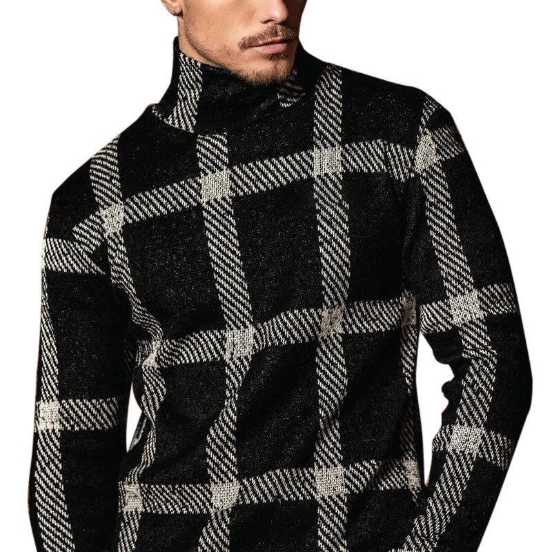 Voguable Turtleneck Men Knitted Sweater Men's Clothing Wholesale Item Harajuku Fashion New Pullover Casual Black Sweater Winter voguable