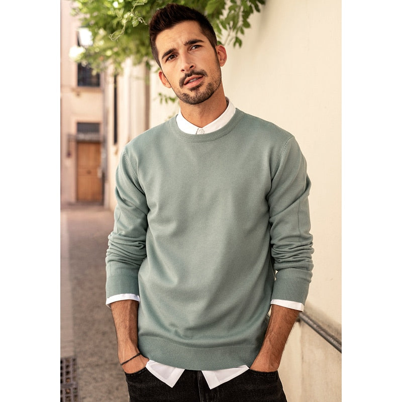 Voguable Autumn winter clothing  Solid color Men¡®s sweater stretch Couple pullovers fashion warm sweaters top plus size YYZ-2209 voguable