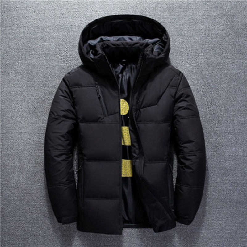 Voguable Winter Jacket Mens High Quality Thermal Thick Coat Snow Red Black Parka Male Warm Outwear White Duck Down Jacket Men voguable