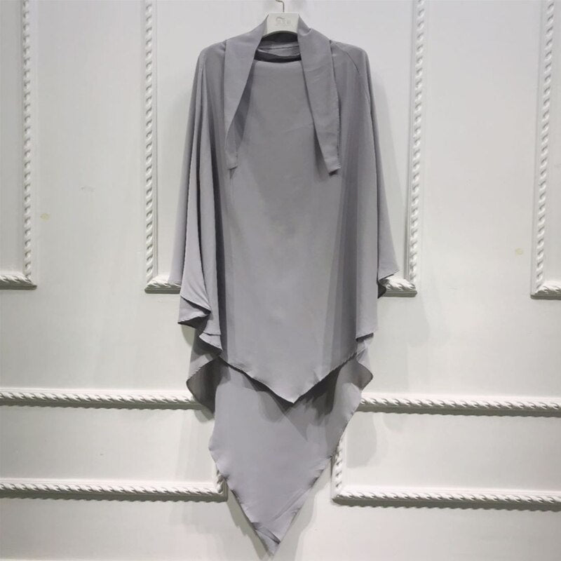 Voguable Muslim Long Khimar Ramadan Formal Prayer Garment Hijab Women Niqab Burka Islamic Turkey Namaz Burka Musulman Eid Jilbab Djellaba voguable