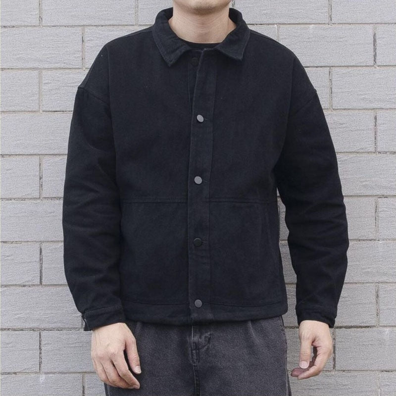 Simple Denim Jackets Men Black Classic All-match Vintage Males Large Size Outwear Comfort S-4XL Teenagers Daily Unisex Popular voguable