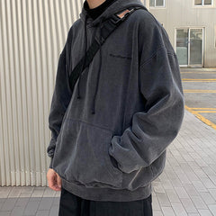 Voguable Free Shipping Hip Hop Long Hoodies Men Fleece Solid Color Autumn New Fashion Oversizes Loose Casual Couple Streetwear voguable