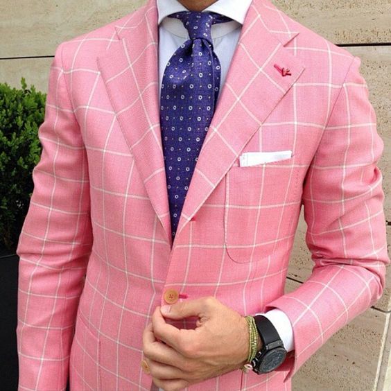 Mens Vintage Plaid Suits British Style Men Slim Fit Tuxedos Notch Lapel Groomsmen Wedding Blazer For Men Tuxedos(jacket+pant) voguable