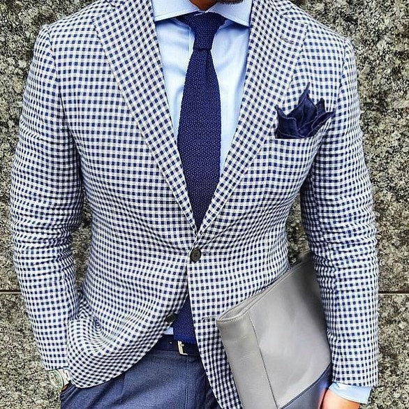 Mens Vintage Plaid Suits British Style Men Slim Fit Tuxedos Notch Lapel Groomsmen Wedding Blazer For Men Tuxedos(jacket+pant) voguable