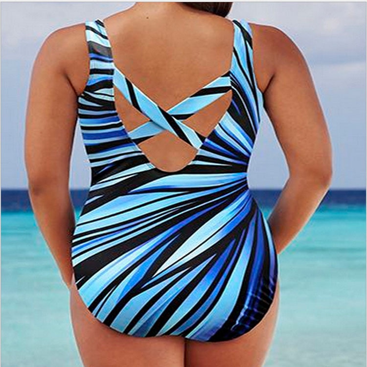 Voguable  Swim Suits Large Printed Push Up One-piece Suit Plus Size Swimsuit Monokini May Swimwear 2020 New Female Beach Big Sizes Trikini voguable