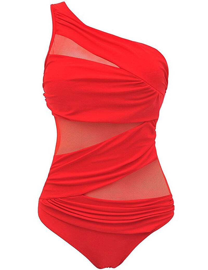 Voguable  Sexy Women's Swimsuit Large Size One Piece Mesh Monokini Bikini Push-up Swimsuit Bathing Suit Swimwear Swimming Beach Bikini voguable