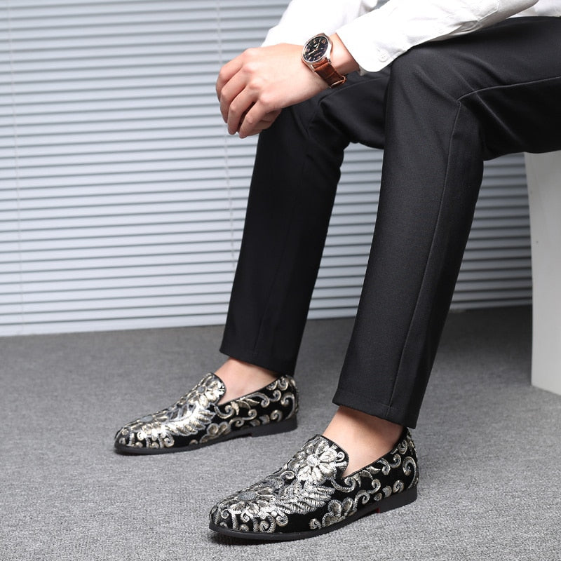New Men Loafers Men Casual Shoes Handmade Fashion Comfortable Sequin Men Payty Shoes Male Shoes For Men With Free Shipping voguable