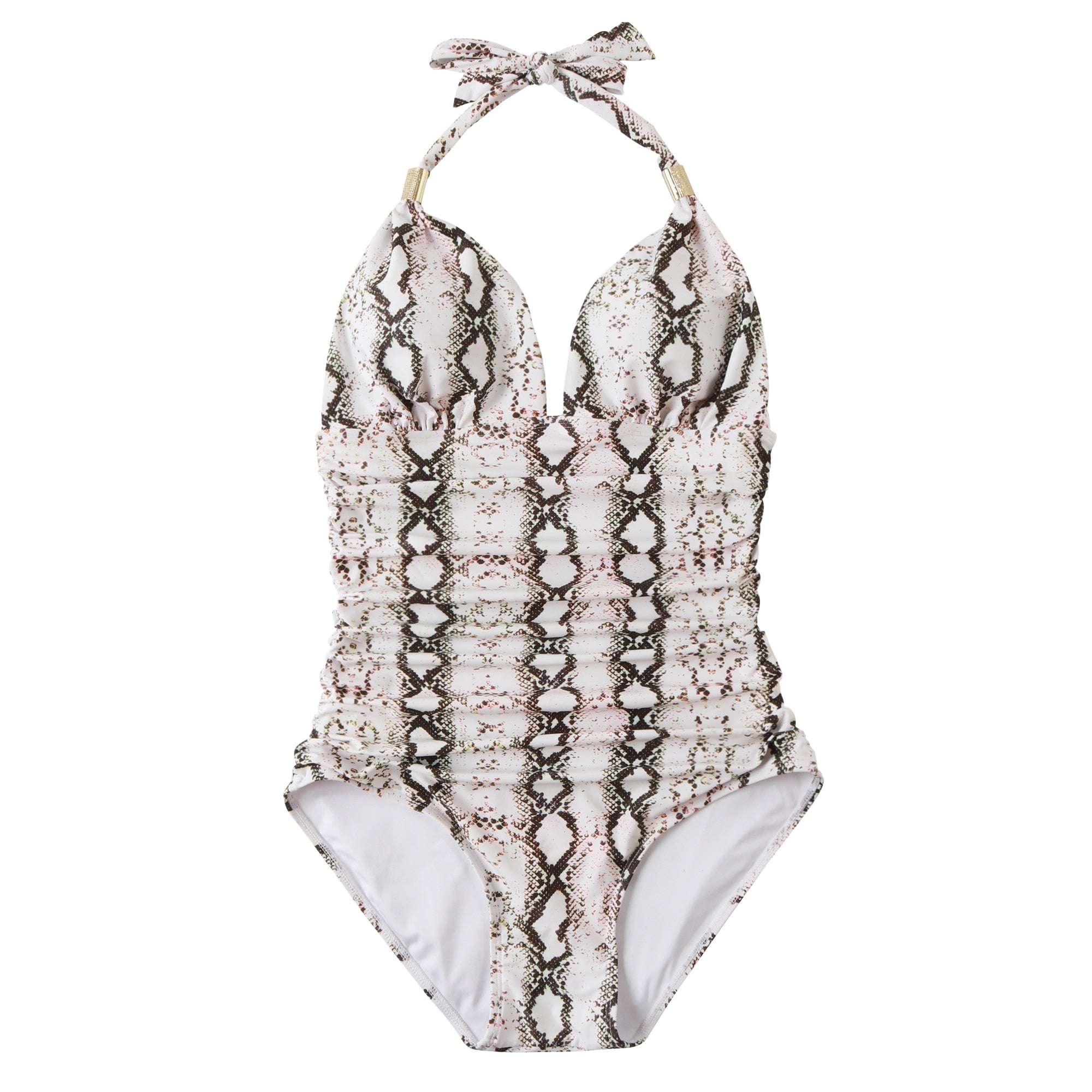 Voguable One Piece Swimsuit Women Solid Bathing Suit Halter Bodysuit Push Up Swimsuit Monokini Beachwear Plus Size Swimwear Tankini 2022 voguable
