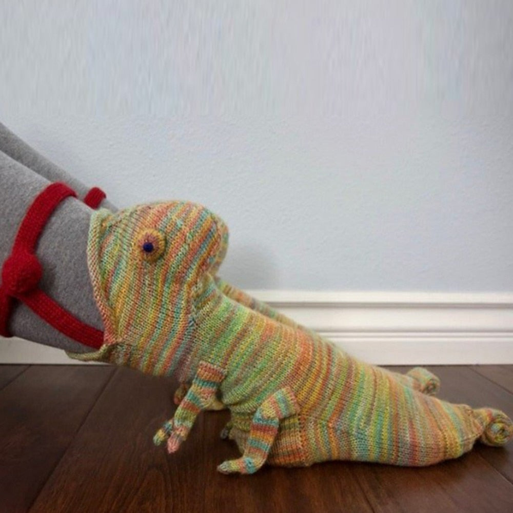 Voguable 1 Pair High-quality Cartoon Animal Shape Socks Cute Design Knit Crocodile Socks Winter Warm Indoor Floor Socks Gifts voguable
